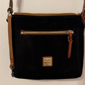 Dooney & Bourke Black and Tan Shoulder Bag